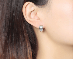 Stainless Steel Hoop Earrings for Men and Women