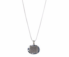 Solid STERLING SILVER  CIRCLE  Pendant Necklace