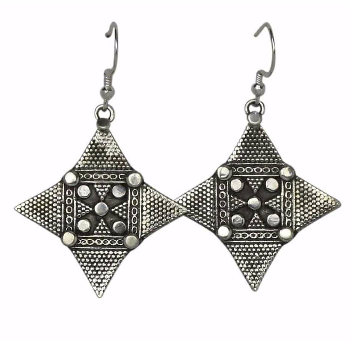 Solid Sterling silver geometric earrings