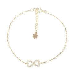 Silver Heart  Infinity Bracelet