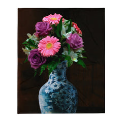 Flower Vase Throw Blanket