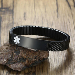 Stretchable  Medical Alert ID Bracelet