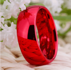Tungsten Red Wedding Ring