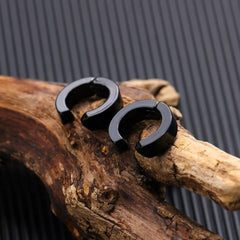 Black Fake Earrings - Non Pierced Earrings