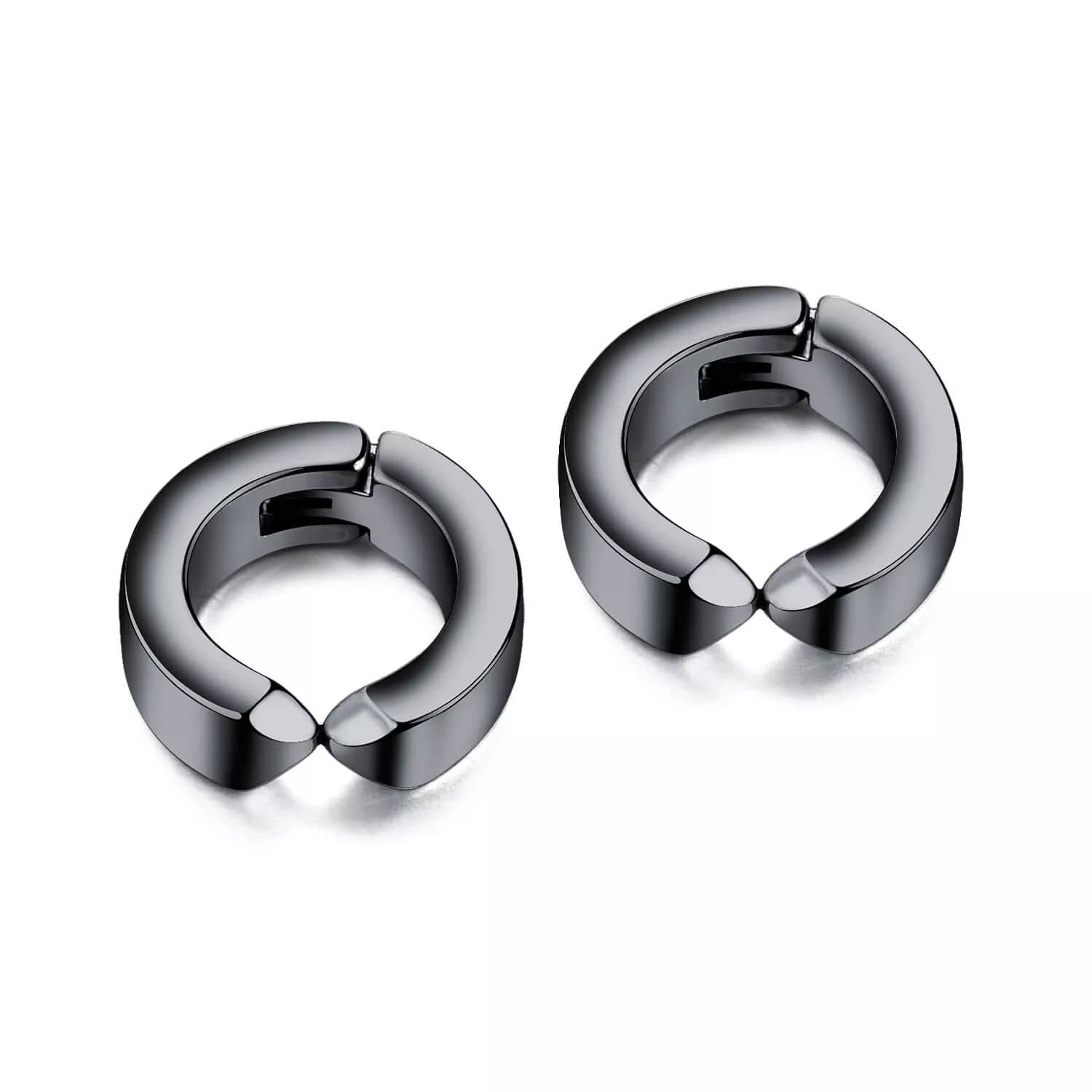 Black Fake Earrings - Non Pierced Earrings