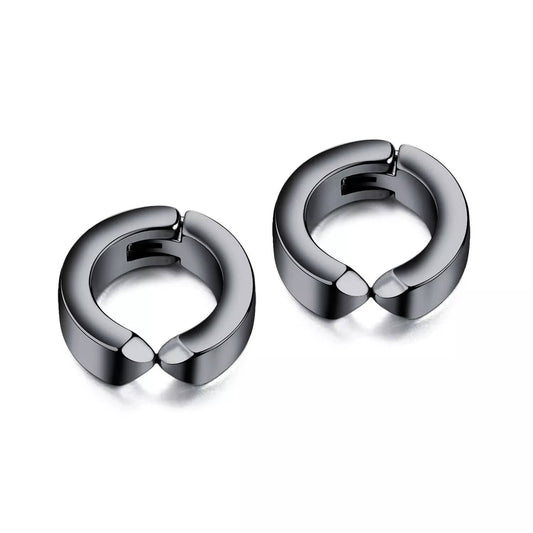 Black Fake Earrings - Non Pierced Earrings