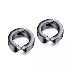 Black Fake Earrings - Non Pierced Earrings