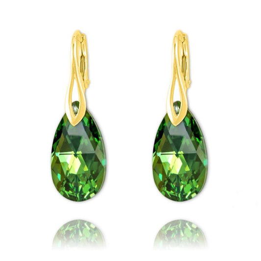 24K Gold Peridot  Earrings