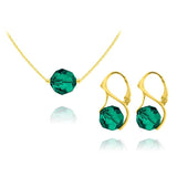 24K Gold And Emerald Jewellery Set
