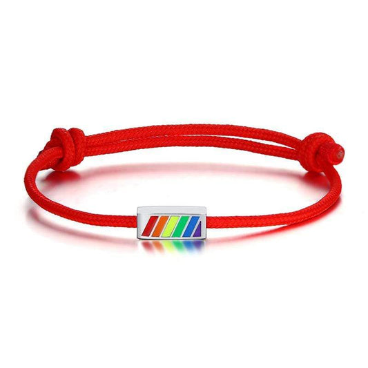 LGBT Pridel Rainbow Beads Rope Bracelet