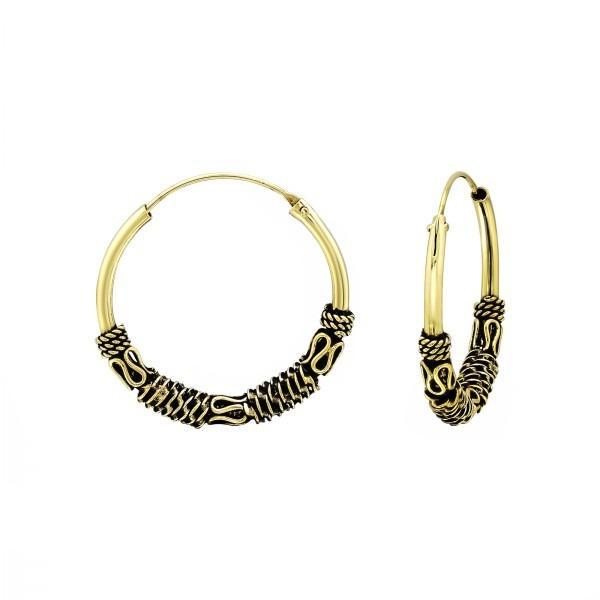 Bali Earrings Hoop Gold