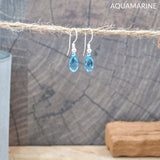 Aquamarine Swarovski Crystal Teardrop Earrings