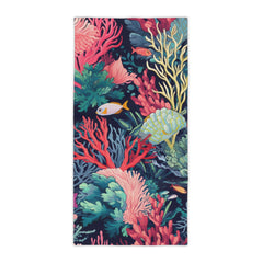 coral life Beach Towel