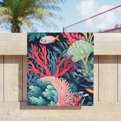 coral life Beach Towel