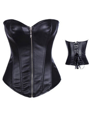 Black Sexy Leather Corset