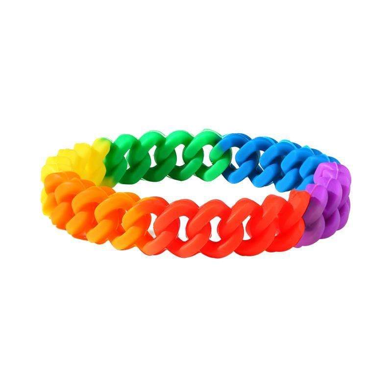 LGBT Pride Rainbow Silicone Bracelet