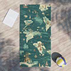 Explore World Beach Towel