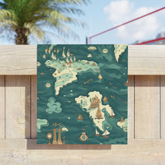 Explore World Beach Towel