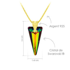 24K Gold  Pendant Necklace Jewellery Set Vitrail Medium