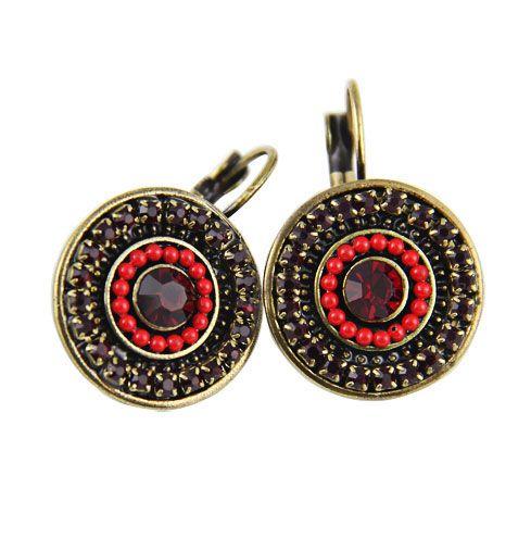  Circularred Drop Earrings