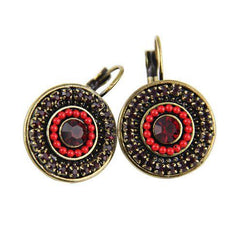  Circularred Drop Earrings
