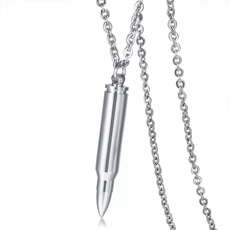 Stainless Steel Bullet Necklace for Ashes