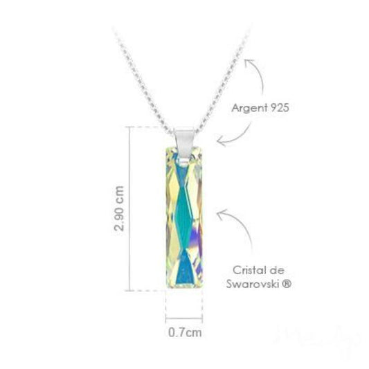Cut Swarovski Crystal Baguette  Necklace