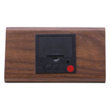 Electronic Digital Display Wooden Clock Brown