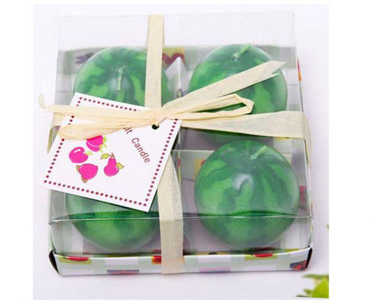 4 X Watermelon Candles Set