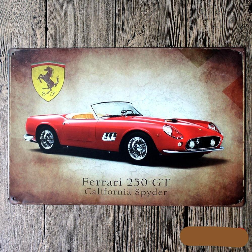 Ferrari Car Tin  Poster