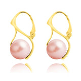 24K Gold Heart Earrings Rose Peach
