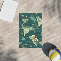 Explore World Beach Towel