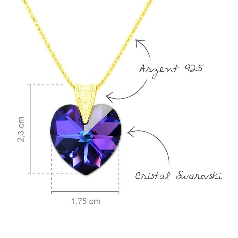 24K Gold Heart Pendant Necklace Jewellery Set Heliotrope