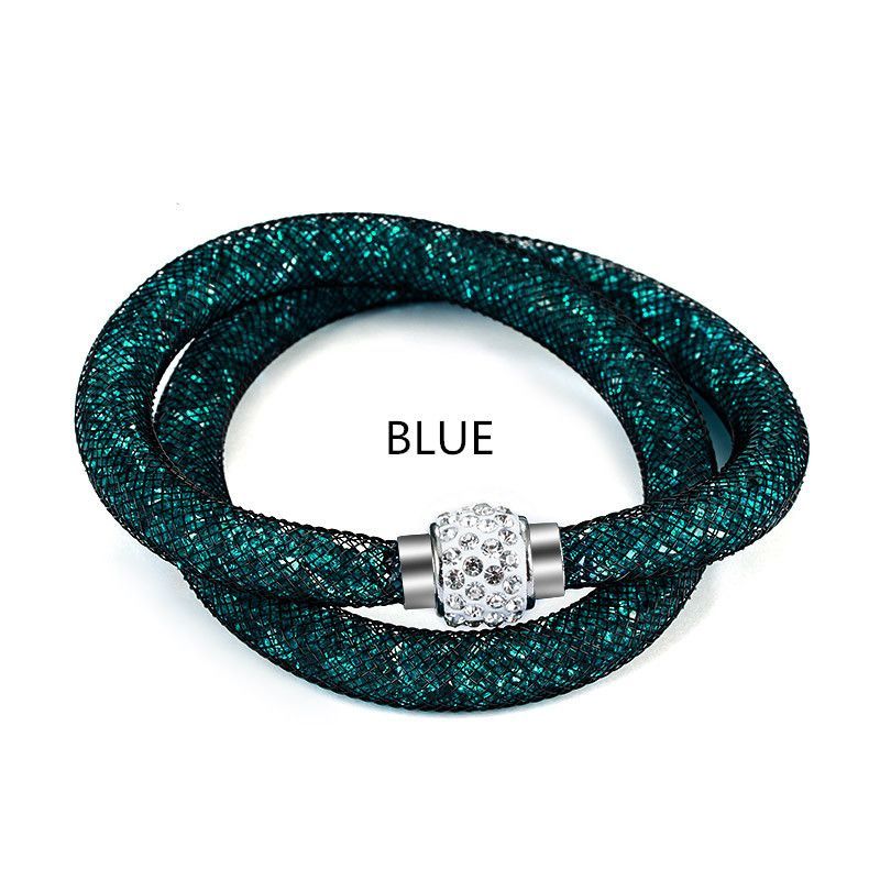Crystal Mesh Bracelets blue