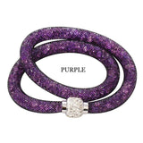 Crystal Mesh Bracelets purple