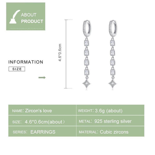 Elegant Crystal Dangle Earrings