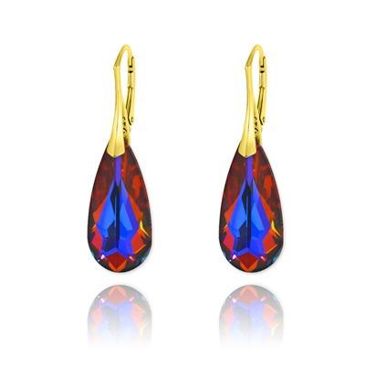 24K Gold Teardrop Earrings 