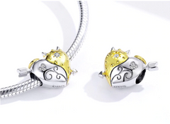 Angel and Devil Heart Charm