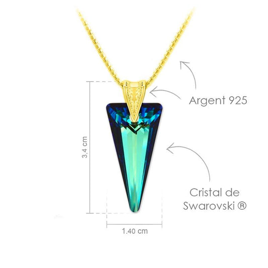 Blue  24K Gold Vermeil Necklace