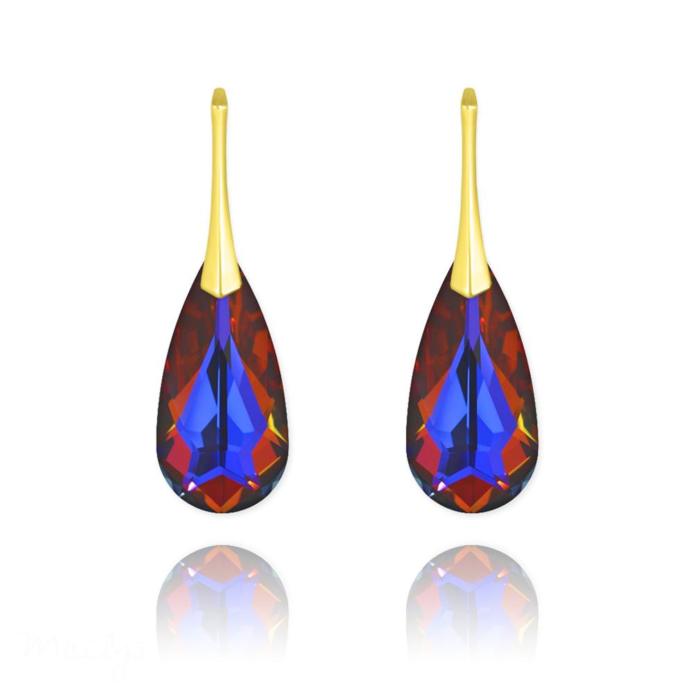 24K Gold Teardrop Earrings 