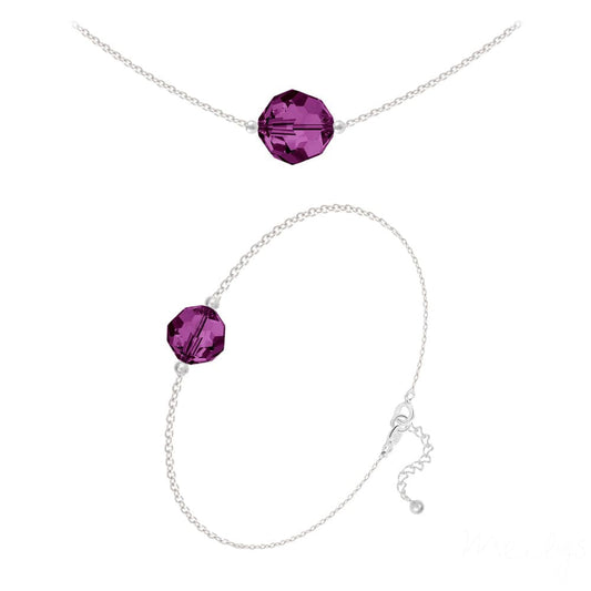 Amethyst Necklace & Bracelet Fine Jewellery Set