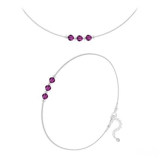 Amethyst Necklace & Bracelet Fine Jewellery Set