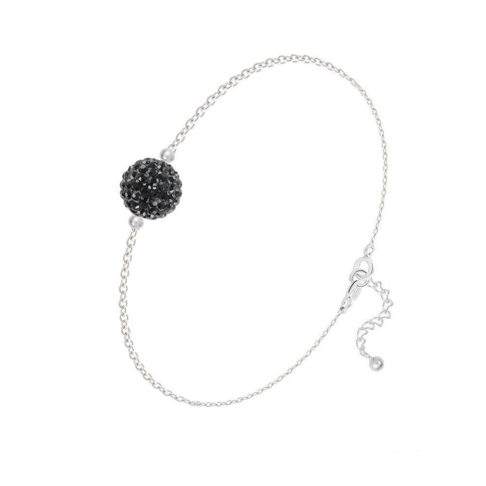 Black Crystal Studded Bracelet