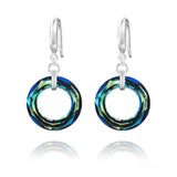 Blue Crystal Ring Earrings