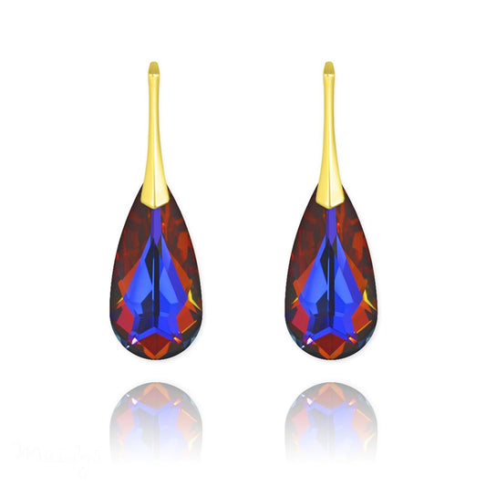 24K Gold Teardrop Earrings 