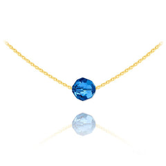 24K Gold Capri Blue Choker Necklace 