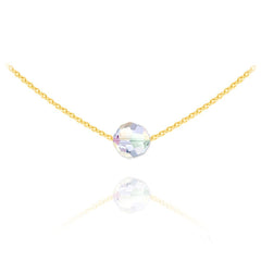 24K  Gold  Choker Necklace with Swarovski Crystal