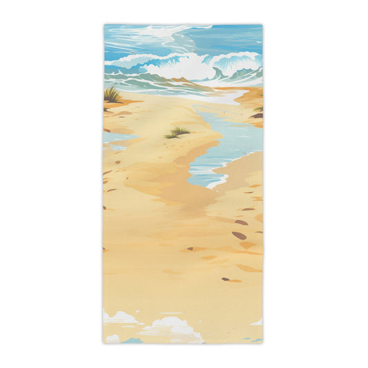 Footprints To Ocean Beach Towel