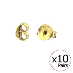 Gold Earrings Backs Bulk - 10 Pairs