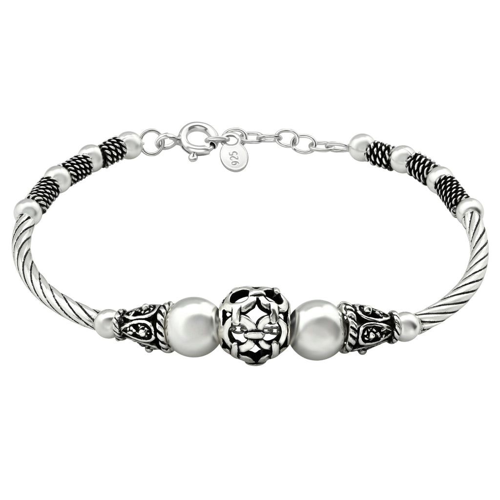 Sterling Silver Bali Bracelet